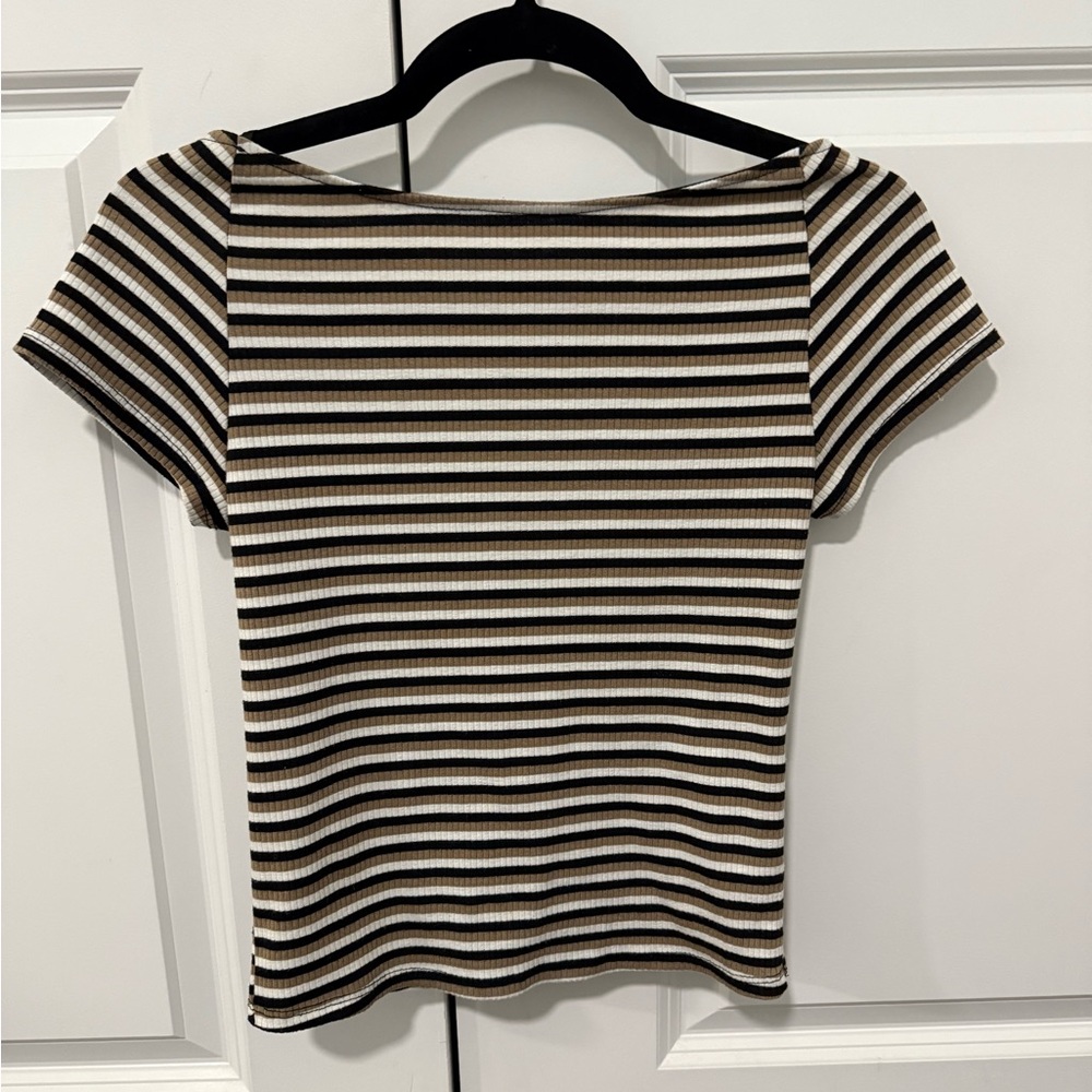 Urban Outfitters Black and White Striped Tee